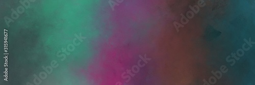 horizontal multicolor painting background graphic with dark slate gray, blue chill and dark moderate pink colors. free space for text or graphic