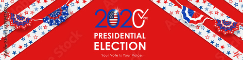 2020 Presidential Election. 2020 United States of America Presidential Election. Vote America Presidential Election Vector Design.