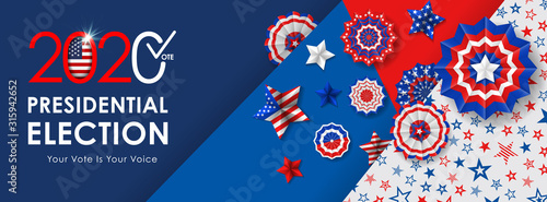 2020 Presidential Election. 2020 United States of America Presidential Election. Vote America Presidential Election Vector Design.