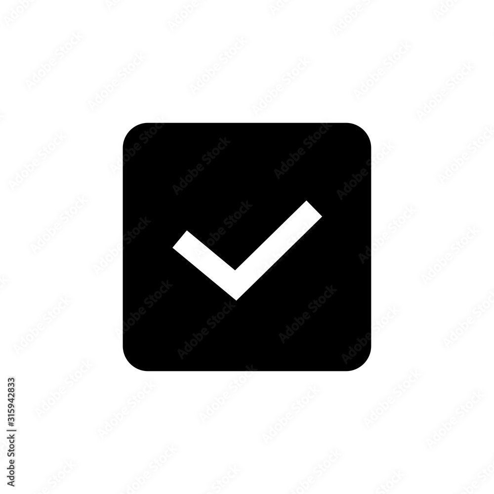 Tick,check mark flat vector icon isolated on a white background. Tick,check mark flat vector icon isolated on a white background.