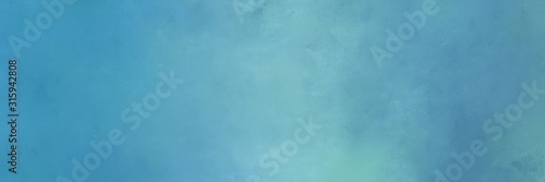 horizontal colorful distressed painting background graphic with cadet blue and sky blue colors. free space for text or graphic