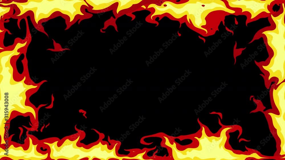 Cartoon FX Fire Element with alpha channel. Comic fire animation Cartoon FX Fire Element with alpha channel. Comic fire animation