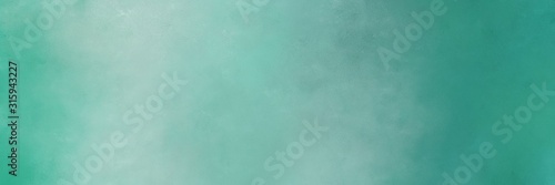 horizontal colorful grungy painting background texture with medium aqua marine, blue chill and pastel blue colors and space for text or image. can be used as header or banner