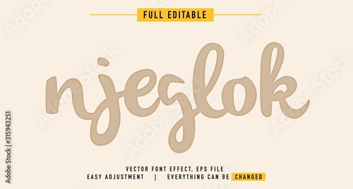 emboss text effect design editable vector, easy to change as needed, deep concave and radiant outside, press-stamp style and fun
