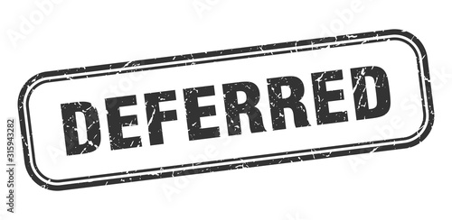 deferred stamp. deferred square grunge black sign