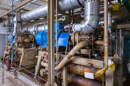 Photography The screw ammonia compressor are specifically engineered to deal with industrial refrigeration installations