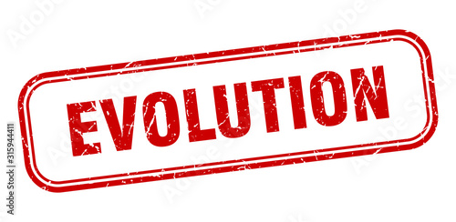 evolution stamp. evolution square grunge red sign