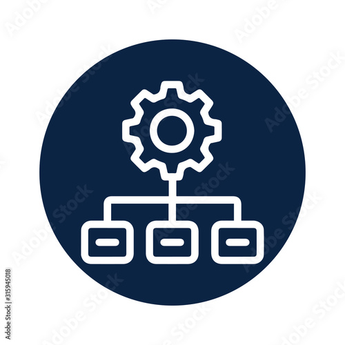 Business statistics analysis vector icon