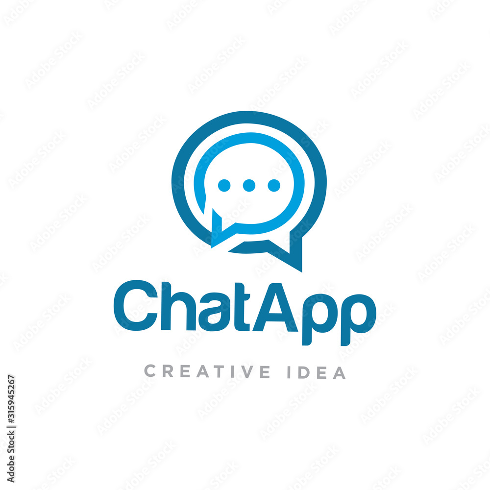 Chat Communication Logo Design Vector Chat Communication Logo Design Vector