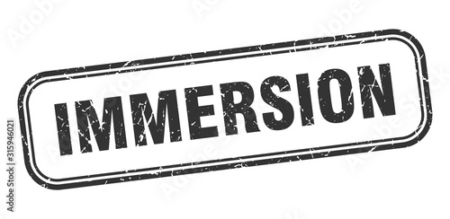 immersion stamp. immersion square grunge black sign