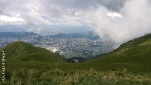 Aerial view of Quito photo