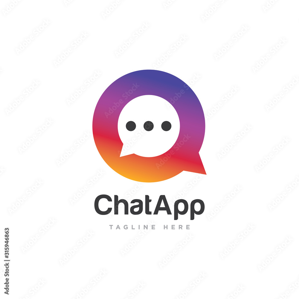 Chat Communication Logo Design Vector Chat Communication Logo Design Vector