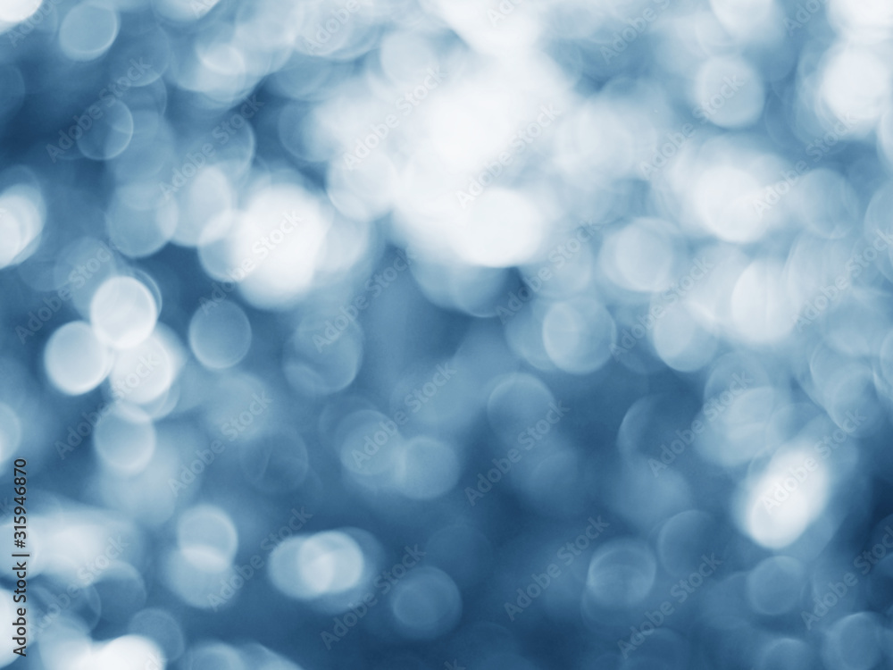 Beautiful blue bokeh background. Abstract blurred background. 