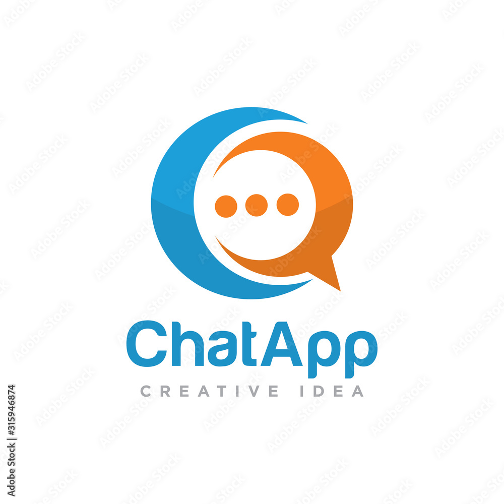 Chat Communication Logo Design Vector Chat Communication Logo Design Vector
