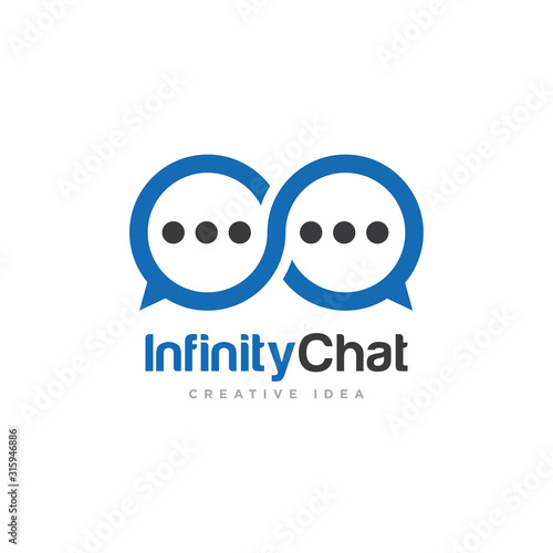 Chat Communication Logo Design Vector
