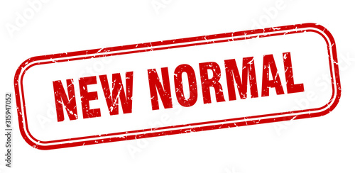 new normal stamp. new normal square grunge red sign