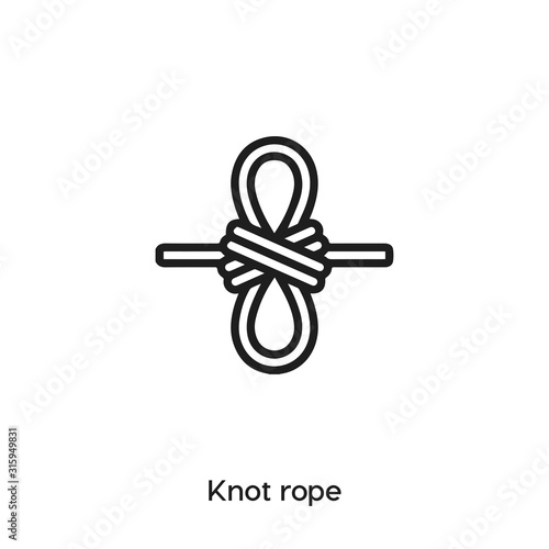 rope knot icon vector sign symbol