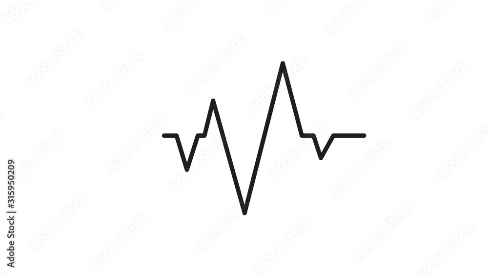 Pulse line ilustration vector template red Pulse line ilustration vector template red