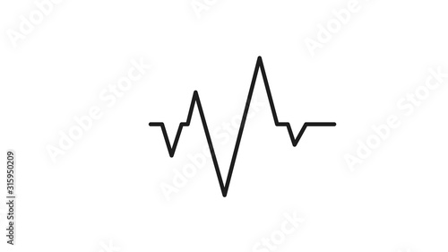 Fotografía Pulse line ilustration vector template red