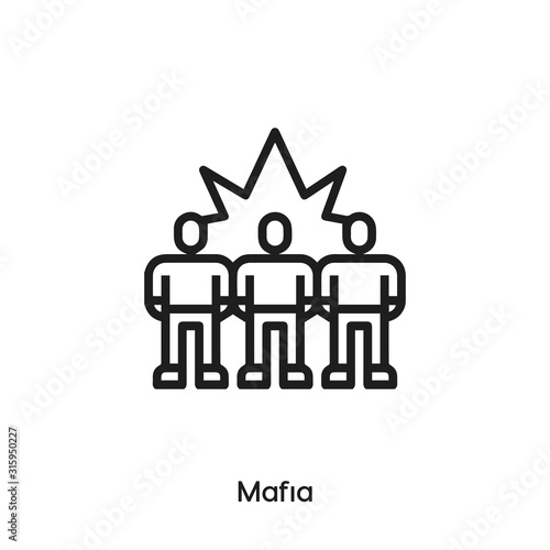 mafia icon vector sign symbol