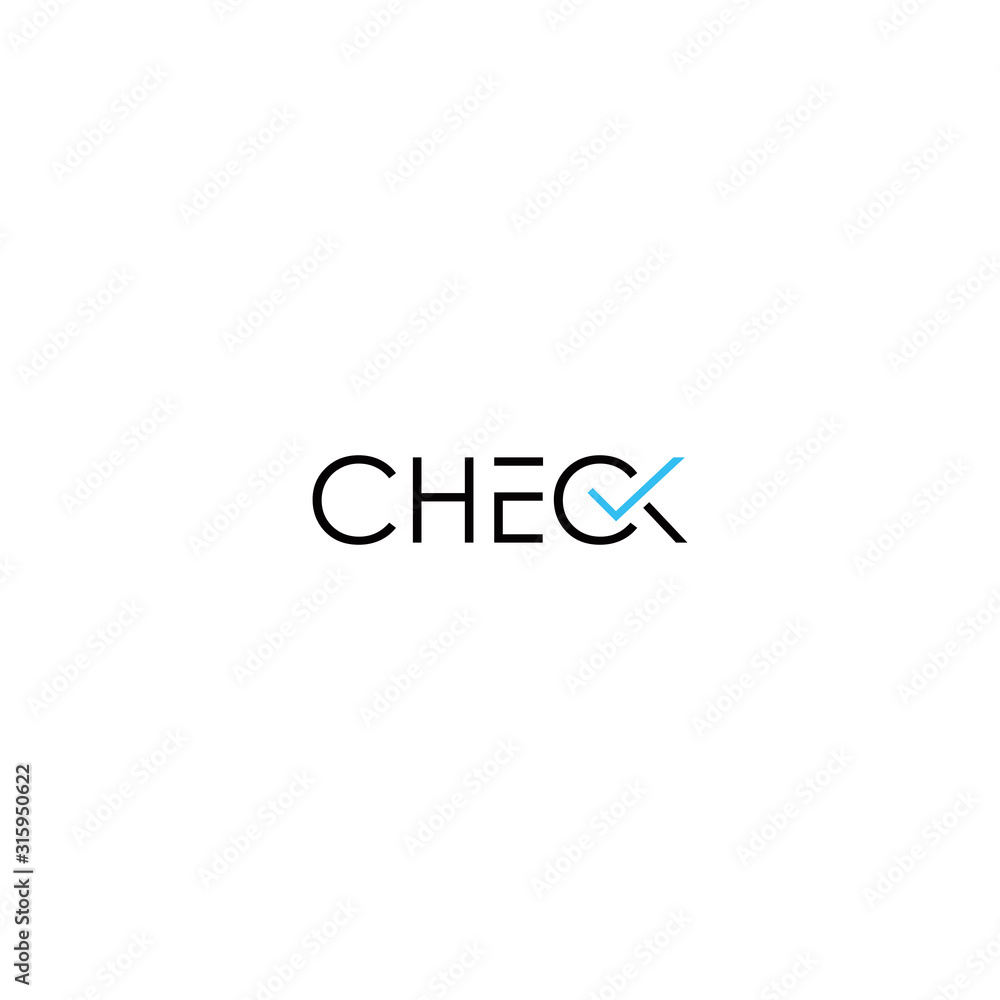 CHECK TYPOGRAPHY text logo modern