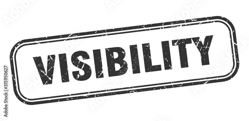 visibility stamp. visibility square grunge black sign