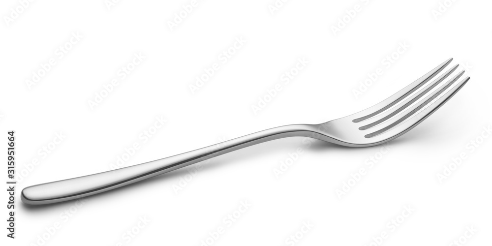 steel fork isolate on white, with clipping paths steel fork isolate on white, with clipping paths
