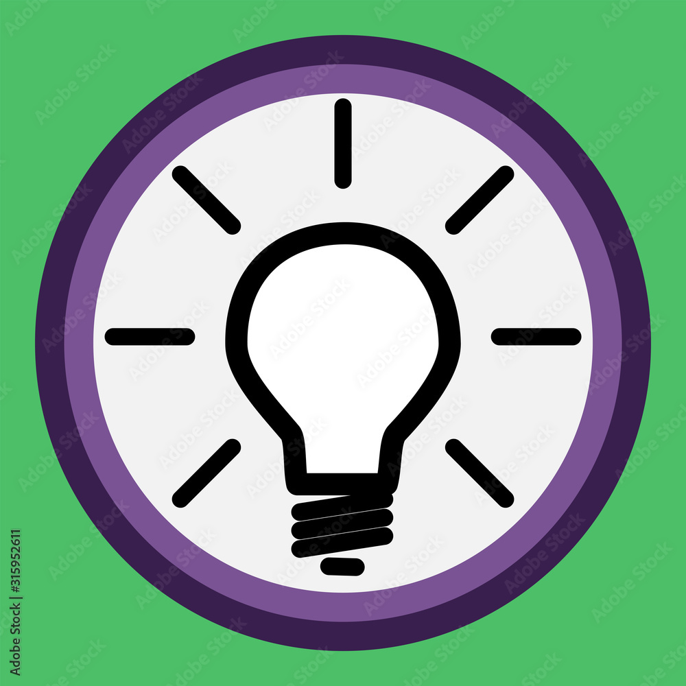 Icon in a simple style isolated light bulb on a white background. Black lines. A symbol of energy and electricity. Vector eps illustration. Icon in a simple style isolated light bulb on a white background. Black lines. A symbol of energy and electricity. Vector eps illustration.