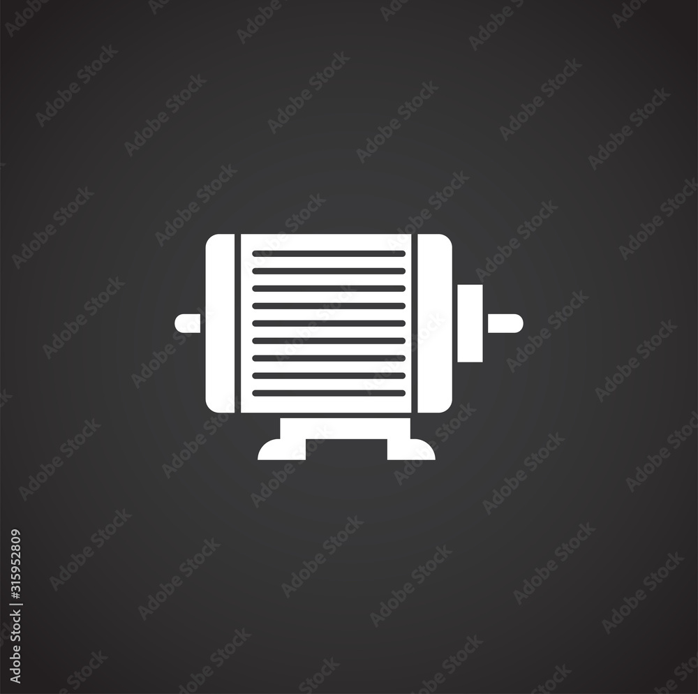 Motor related icon on background for graphic and web design. Creative illustration concept symbol for web or mobile app