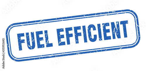 fuel efficient stamp. fuel efficient square grunge blue sign