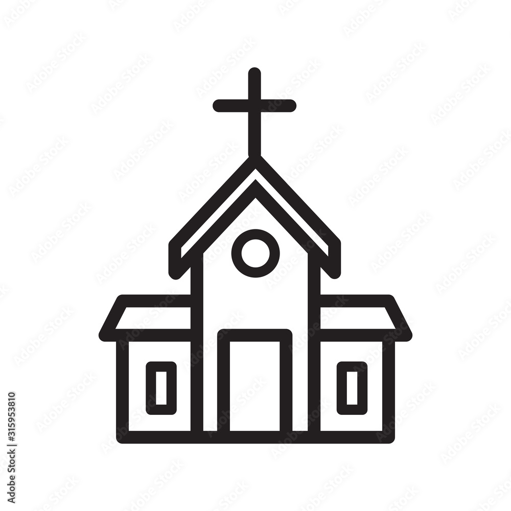 Church icon vector design template