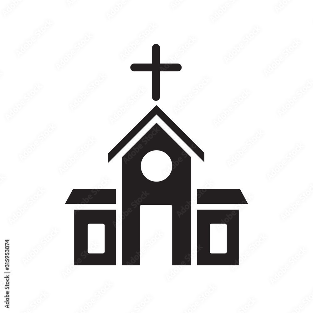 Church icon vector design template Church icon vector design template