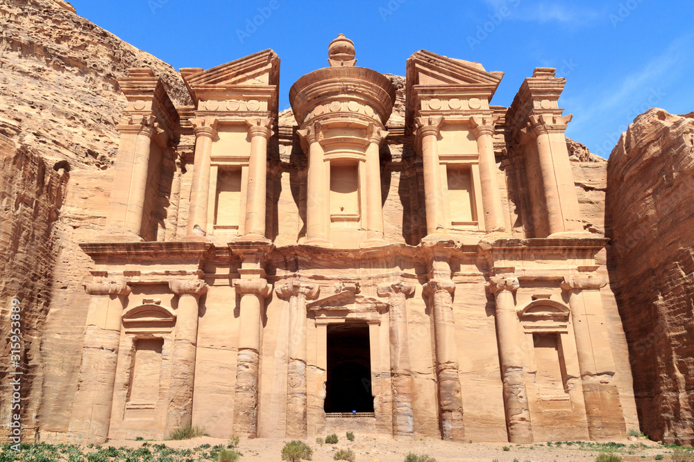 The Monastery Ad Deir in ancient city of Petra, Jordan