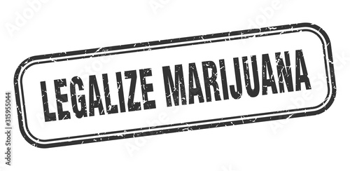 legalize marijuana stamp. legalize marijuana square grunge black sign
