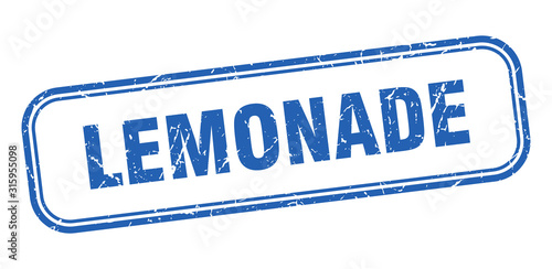 lemonade stamp. lemonade square grunge blue sign