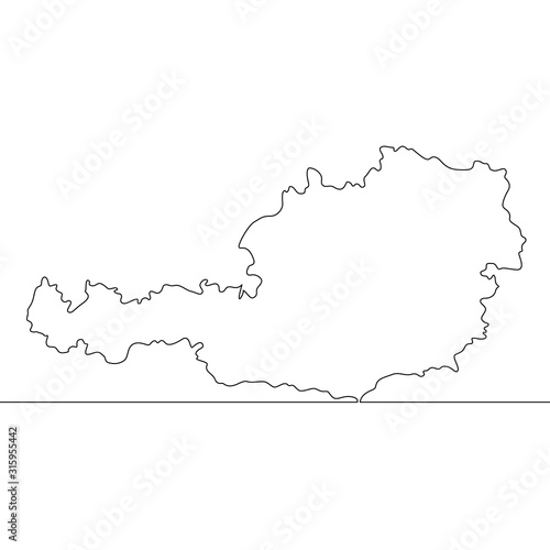 Austria country map border