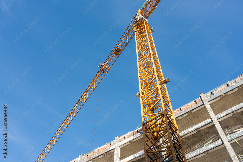 crane on construction site crane on construction site