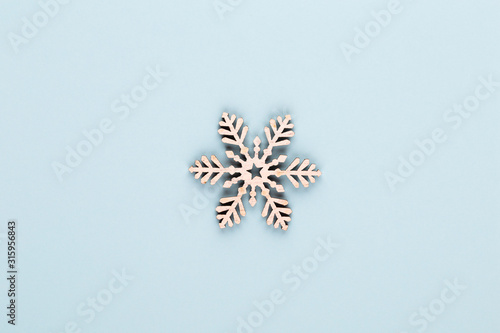 Christmas decor. Christmas decorations on pastel background. Flat lay, top view, copy space.