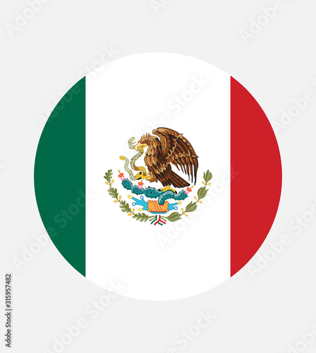 National Mexico flag, official colors and proportion correctly. National Mexico flag. Vector illustration. EPS10. Mexico flag vector icon, simple, flat design for web or mobile app.