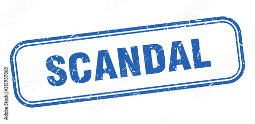 scandal stamp. scandal square grunge blue sign