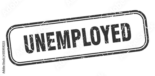 unemployed stamp. unemployed square grunge black sign