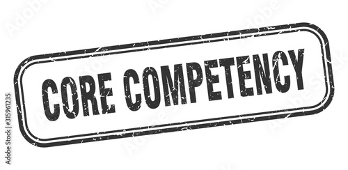 core competency stamp. core competency square grunge black sign