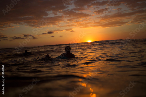 ocean surf sunset