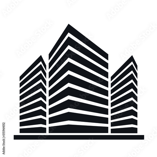 Buildings vector icon. skyscraper illustration sign. hotel symbol. penthouse logo.