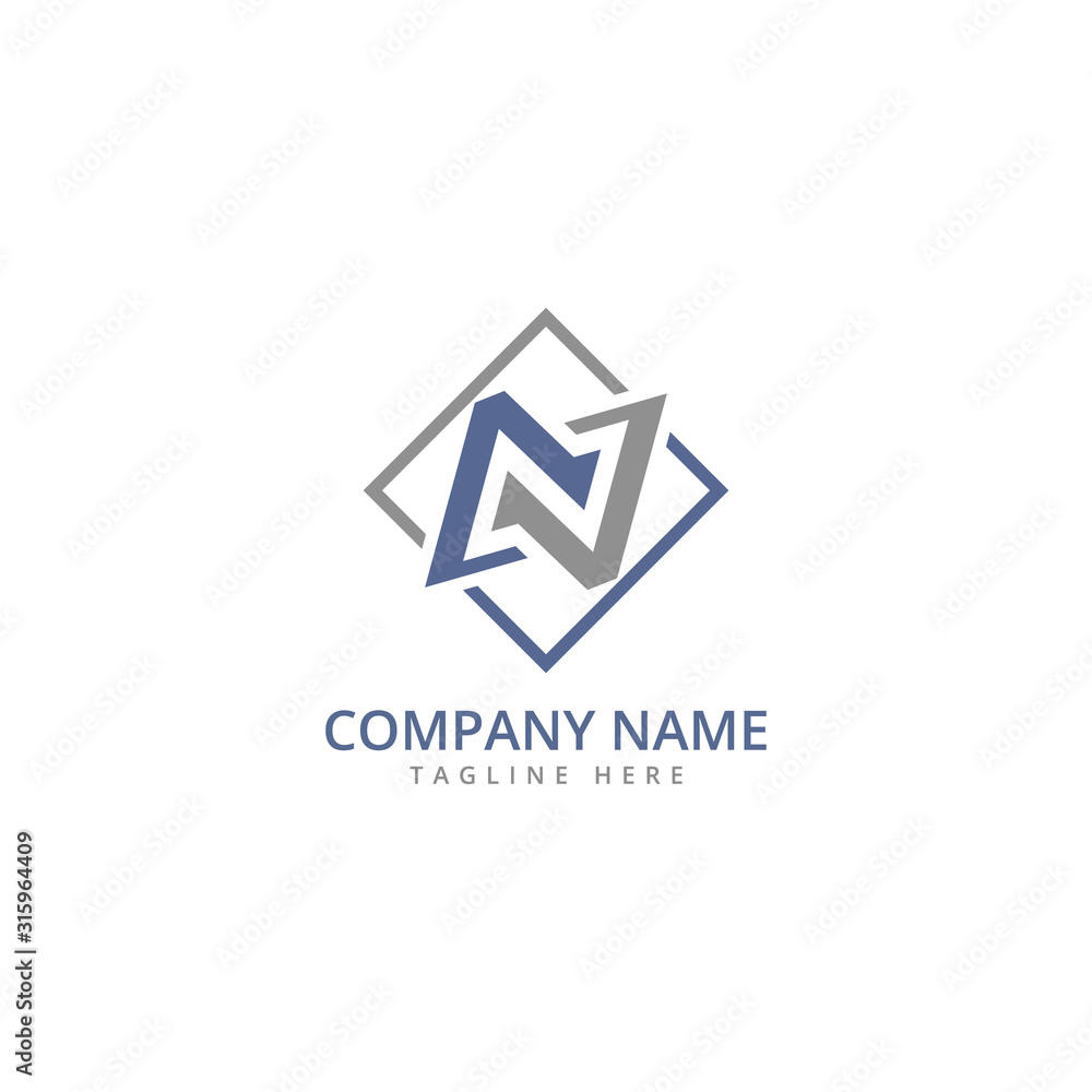 Letter N abstract logo icon design template Letter N abstract logo icon design template