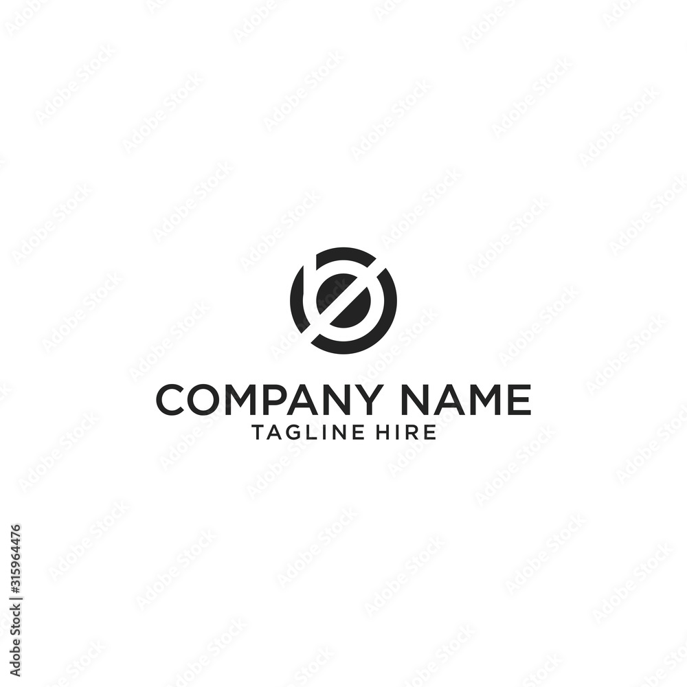 B Letter  prohibited Logo Design Template