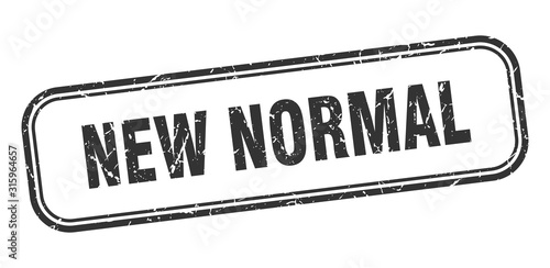 new normal stamp. new normal square grunge black sign