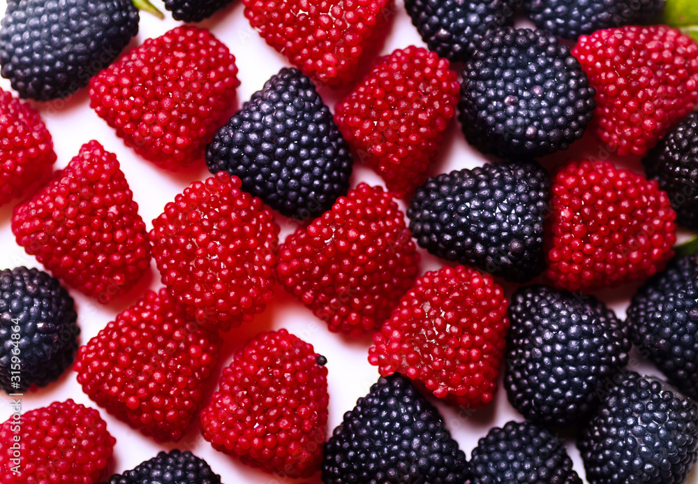 background of raspberries and blackberries background of raspberries and blackberries