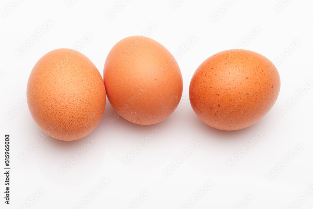 Chicken eggs, raw eggs freshly picked from the farm Chicken eggs, raw eggs freshly picked from the farm