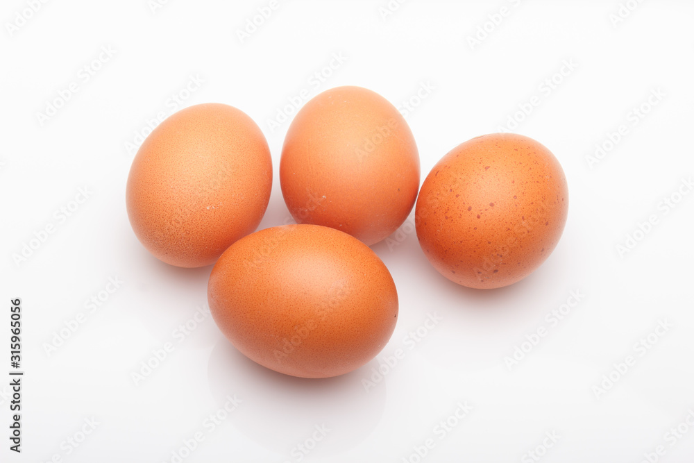 Chicken eggs, raw eggs freshly picked from the farm Chicken eggs, raw eggs freshly picked from the farm